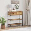 Konzolasztal fiókkal öreg fa 72.5 x 25 x 75 cm faanyag