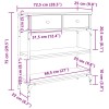 Konzolasztal fiókkal öreg fa 72.5 x 25 x 75 cm faanyag