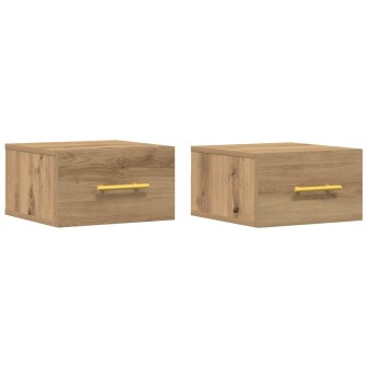 Éjjeliszekrény 2 pcs artisan tölgy 35 x 35 x 20 cm faanyag