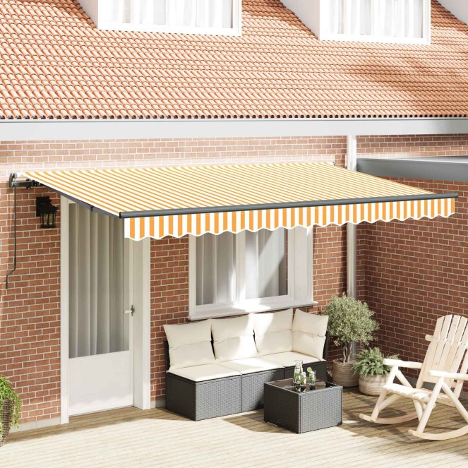 Behúzható napellenző sárga 350 x 200 cm szövet