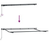 Behúzható napellenző sárga 350 x 200 cm szövet
