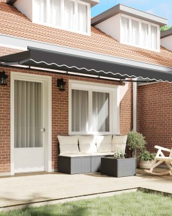 Behúzható napellenző antracit 350 x 200 cm szövet