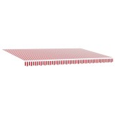 Behúzható napellenző piros és fehér 500 × 300 cm szövet és fém