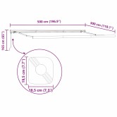 Behúzható napellenző piros és fehér 500 × 300 cm szövet és fém