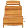 Napozóágy 2 pcs barna 55 x 184 x 64cm tömör akácfa