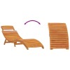 Napozóágy 2 pcs barna 55 x 184 x 64cm tömör akácfa
