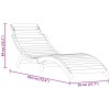 Napozóágy 2 pcs barna 55 x 184 x 64cm tömör akácfa