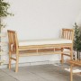 Kerti pad párnával barna 110 x 38 x 65cm bambusz