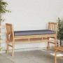 Kerti pad párnával barna 110 x 38 x 65cm bambusz