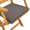 Összecsukható szék 4 pcs szürke 49 x 57.5 x 92cm tömör akácfa