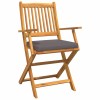 Összecsukható szék 4 pcs szürke 49 x 57.5 x 92cm tömör akácfa