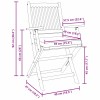 Összecsukható szék 8 pcs szürke 49 x 57.5 x 92cm tömör akácfa