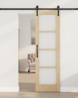 Csúszó ajtó orkdal természetes és fekete 61 x 198,5 cm