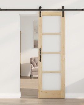 Csúszó ajtó orkdal természetes és fekete 61 x 198,5 cm