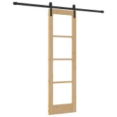 Csúszó ajtó orkdal természetes és fekete 61 x 198,5 cm