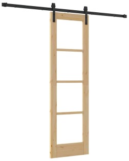 Csúszó ajtó orkdal természetes és fekete 61 x 198,5 cm