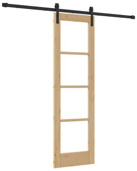 Csúszó ajtó orkdal természetes és fekete 61 x 198,5 cm