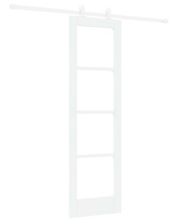 Csúszó ajtó orkdal fehér 61 x 198,5 cm tömör fenyőfa és üveg