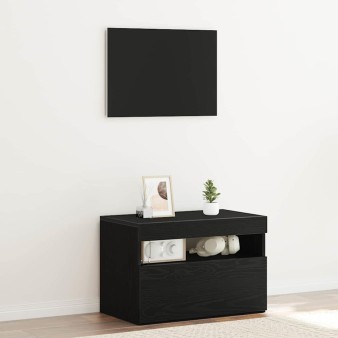 Éjjeliszekrény fekete tölgy 60 x 35 x 40 cm faanyag