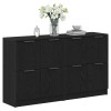 Széf 2 pcs fekete tölgy 60 x 30 x 70 cm faanyag