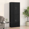Fali szekrény 2 pcs fekete tölgy 69,5 x 34 x 90 cm faanyag