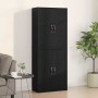 Fali szekrény 2 pcs fekete tölgy 69,5 x 34 x 90 cm faanyag