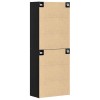 Fali szekrény 2 pcs fekete tölgy 69,5 x 34 x 90 cm faanyag