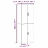Fali szekrény 2 pcs fekete tölgy 69,5 x 34 x 90 cm faanyag