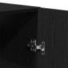 Fali szekrény 2 pcs fekete tölgy 69,5 x 34 x 90 cm faanyag