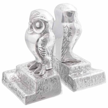 Könyvtámaszok 2 pcs ezüst 12 x 9 x 19 cm alumínium