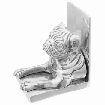 Könyvtámaszok 2 pcs ezüst 12 x 15 x 18 cm alumínium