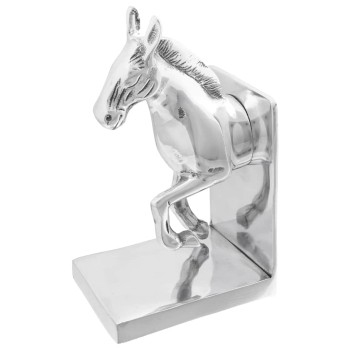 Könyvtámaszok 2 pcs ezüst 11 x 14 x 25 cm alumínium