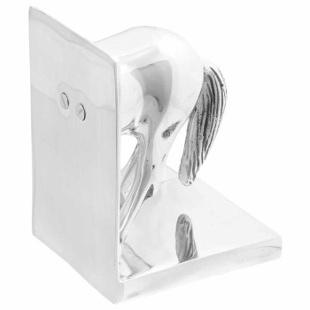 Könyvtámaszok 2 pcs ezüst 11 x 14 x 25 cm alumínium