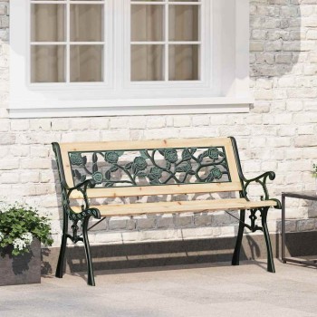 Kerti pad párnával barna 116 x 54 x 73 cm faszínű