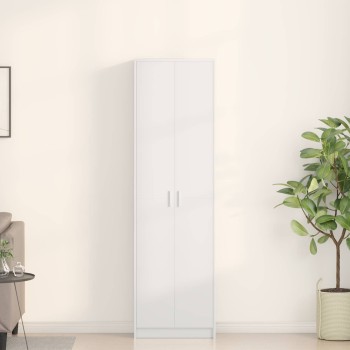 Ruhásszekrény polcokkal ajtóval fehér 55 x 25 x 189 cm faanyag