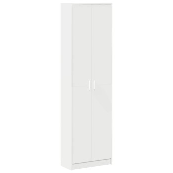 Ruhásszekrény polcokkal ajtóval fehér 55 x 25 x 189 cm faanyag