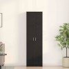 Ruhásszekrény polcokkal fekete tölgy 55 x 25 x 189 cm faanyag