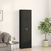 Ruhásszekrény polcokkal fekete tölgy 55 x 25 x 189 cm faanyag Ruhásszekrény polcokkal fekete tölgy 55 x 25 x 189 cm faanyag