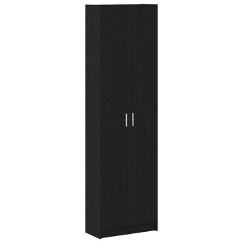 Ruhásszekrény polcokkal fekete tölgy 55 x 25 x 189 cm faanyag