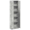 Ruhásszekrény polcokkal beton szürke 55 x 25 x 189 cm faanyag
