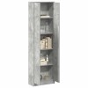 Ruhásszekrény polcokkal beton szürke 55 x 25 x 189 cm faanyag