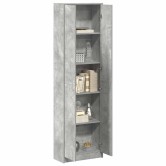 Ruhásszekrény polcokkal beton szürke 55 x 25 x 189 cm faanyag