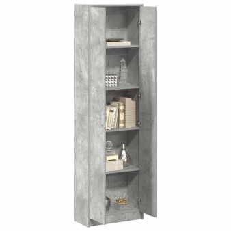 Ruhásszekrény polcokkal beton szürke 55 x 25 x 189 cm faanyag