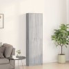 Ruhásszekrény polcokkal szürke sonoma 55 x 25 x 189 cm faanyag