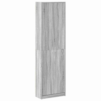 Ruhásszekrény polcokkal szürke sonoma 55 x 25 x 189 cm faanyag
