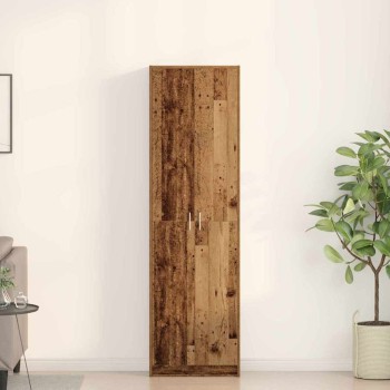 Ruhásszekrény polcokkal öreg fa 55 x 25 x 189 cm faanyag