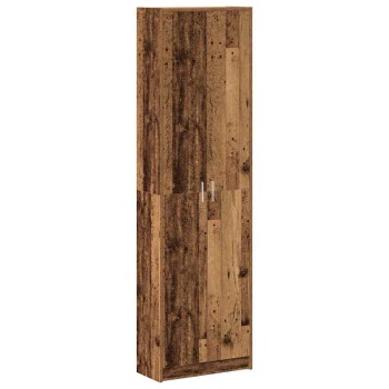 Ruhásszekrény polcokkal öreg fa 55 x 25 x 189 cm faanyag
