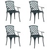 Kerti szék 4 pcs zöld 61 x 60,5 x 93 cm alumínium