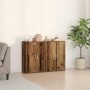 Széf 2 pcs öreg fa 60 x 31 x 84 cm faanyag