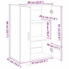 Széf 2 pcs öreg fa 60 x 31 x 84 cm faanyag